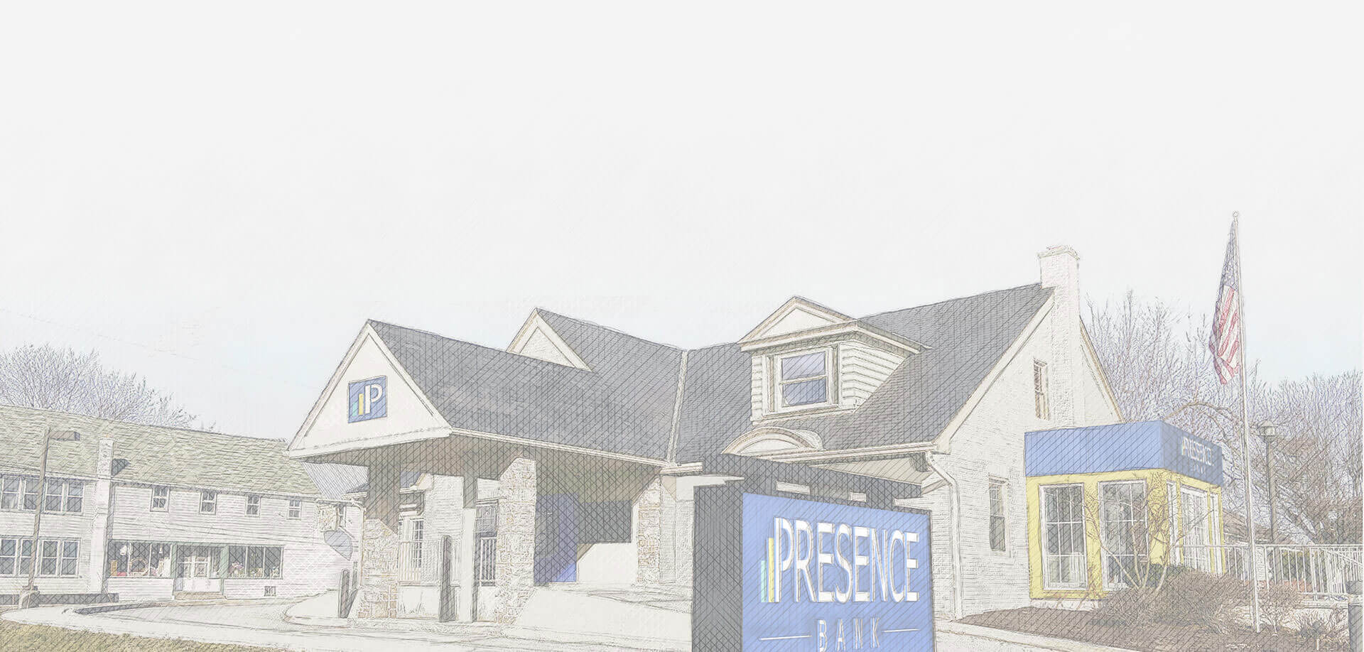 Rendering of Presence Bank Location with Signage